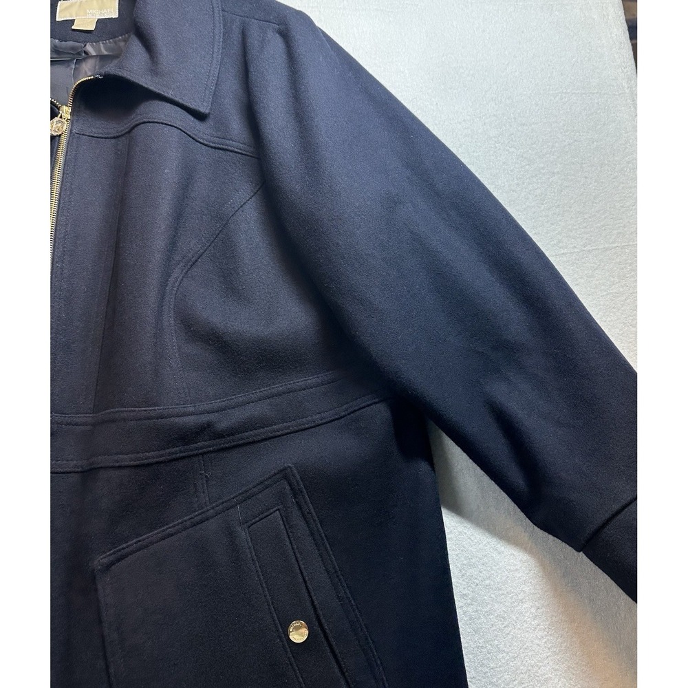 Michael Kors Women's Wool Blend Navy Jacket 2XL Plus Size Coat Classic - Picture 4 of 16